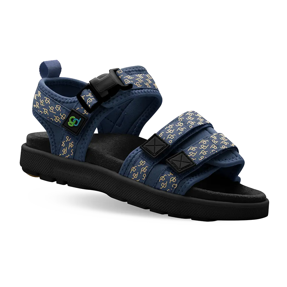 Re-Defy Men's Cafe Sandals Blue Yellow - YB8165U