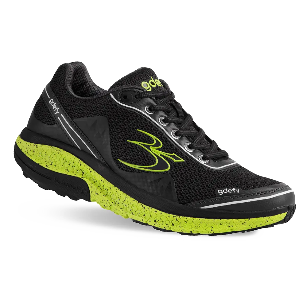 Re-Defy Women's Mightywalk Athletic Shoes Black Lime - YB9024FLG