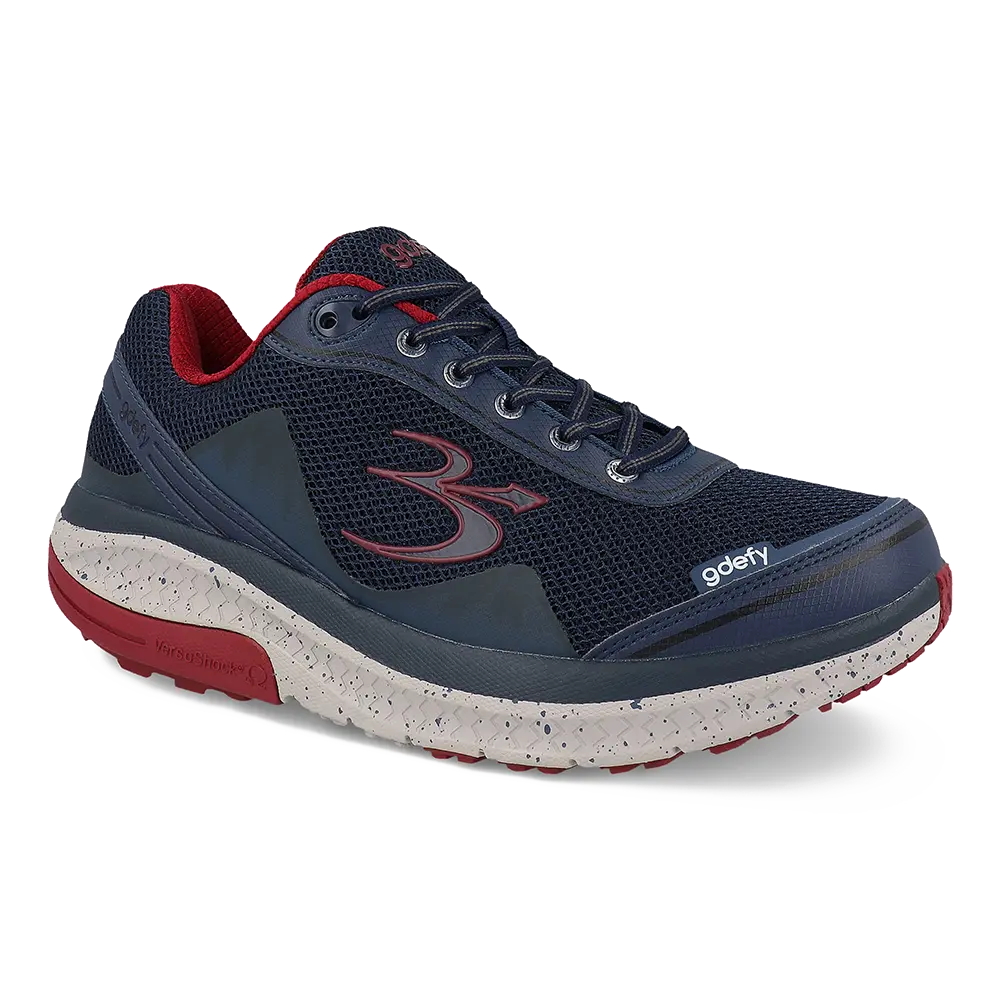 Re-Defy Men's Mightywalk Athletic Shoes Blue Red - YB9024MUR