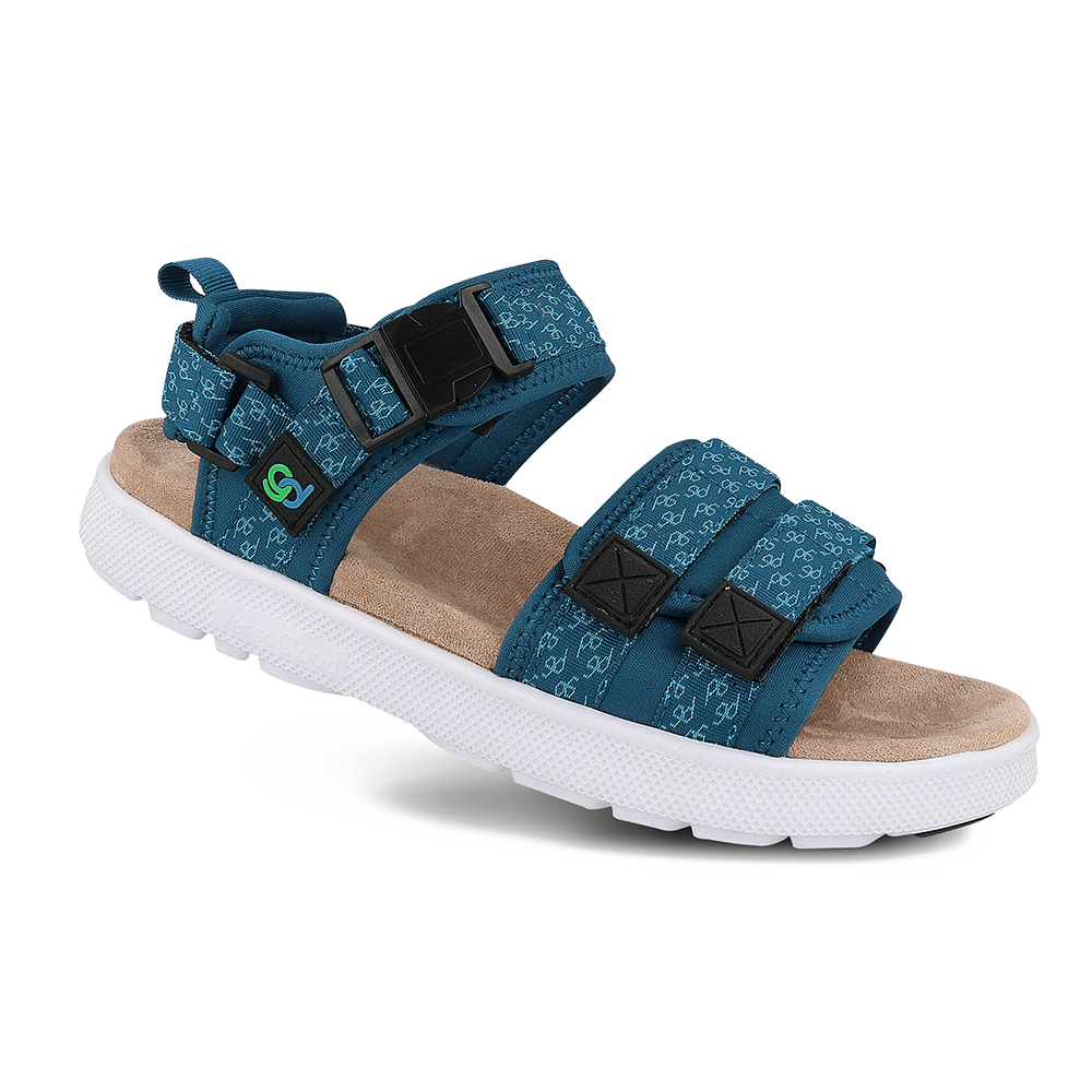 Re-Defy Women's Cafe Sandals Blue White - YB7214FU