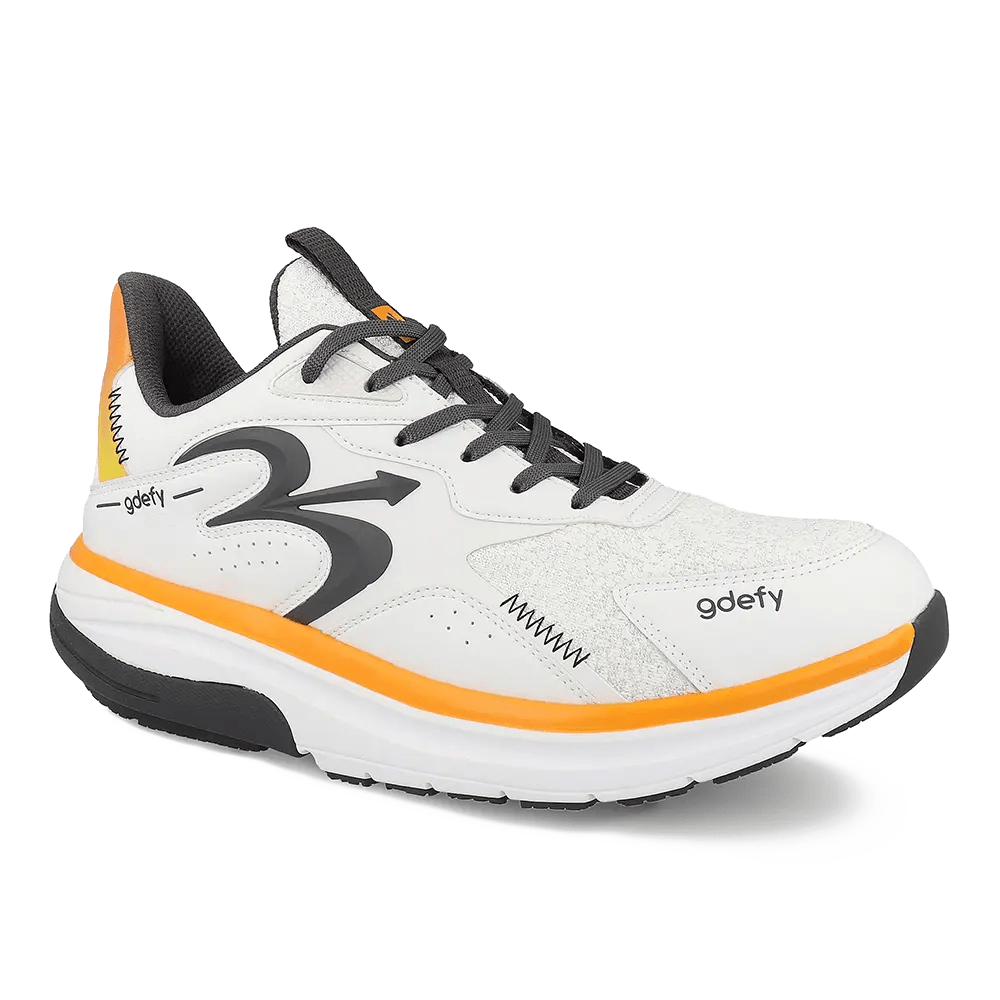 Re-Defy Men's Energiya Athletic Shoes White Gray - YB9037MWG