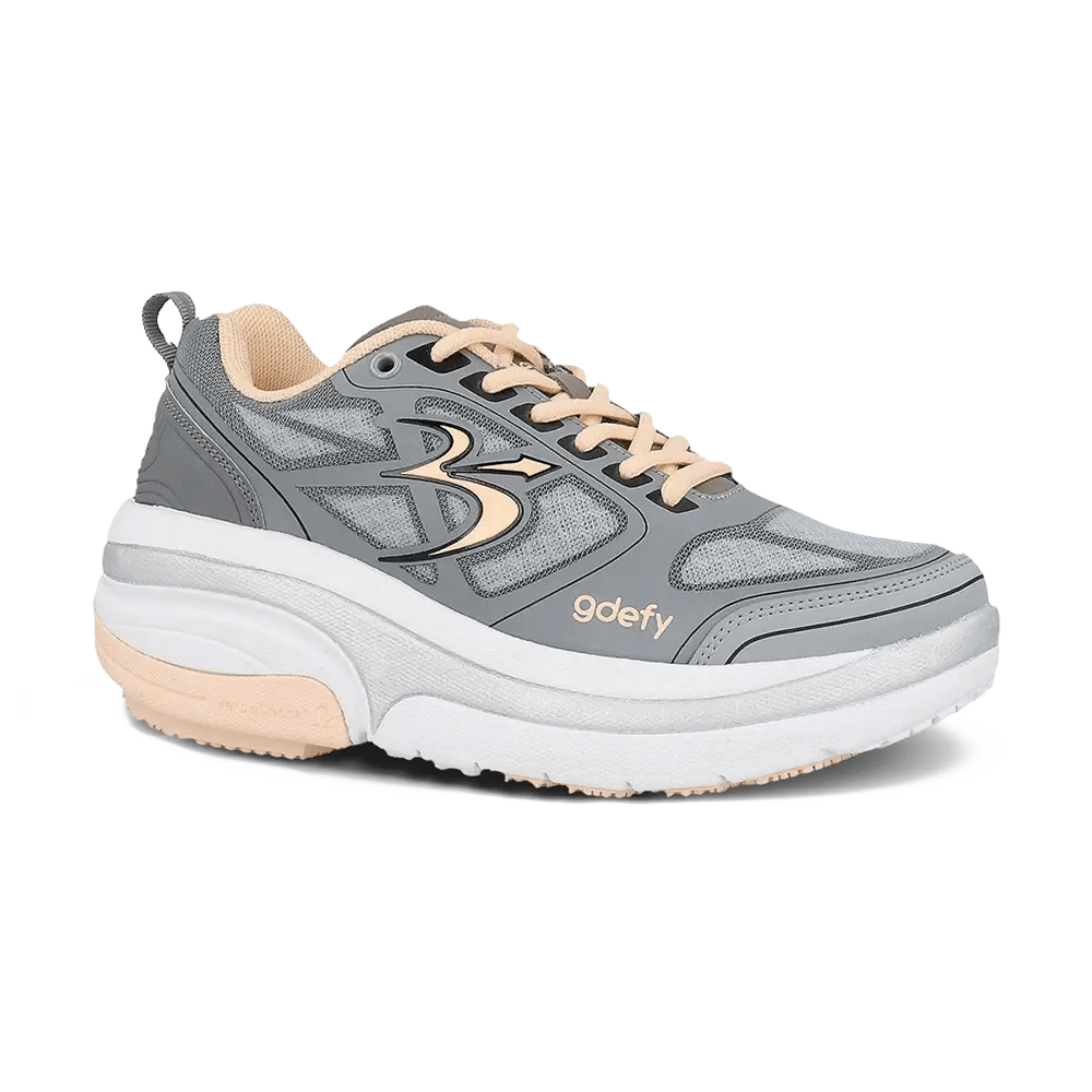 Re-Defy Women's Ion Athletic Shoes Gray Peach - YB9022FGH