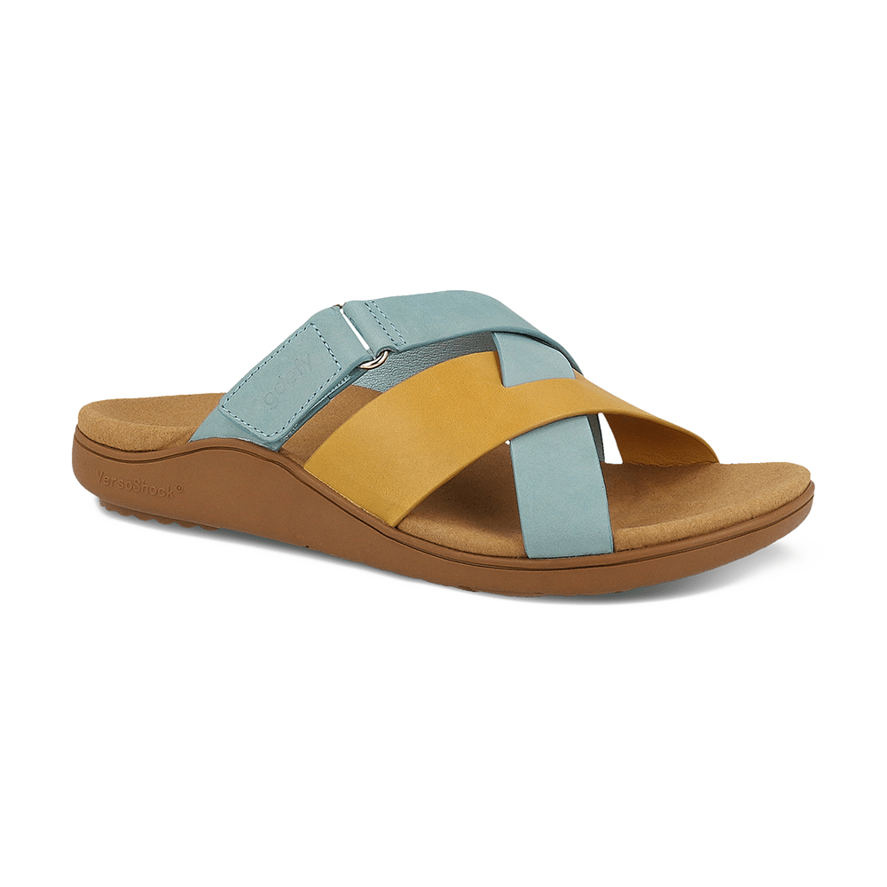 Re-Defy Women's Lynor Sandals Gold Blue - YB7224FU