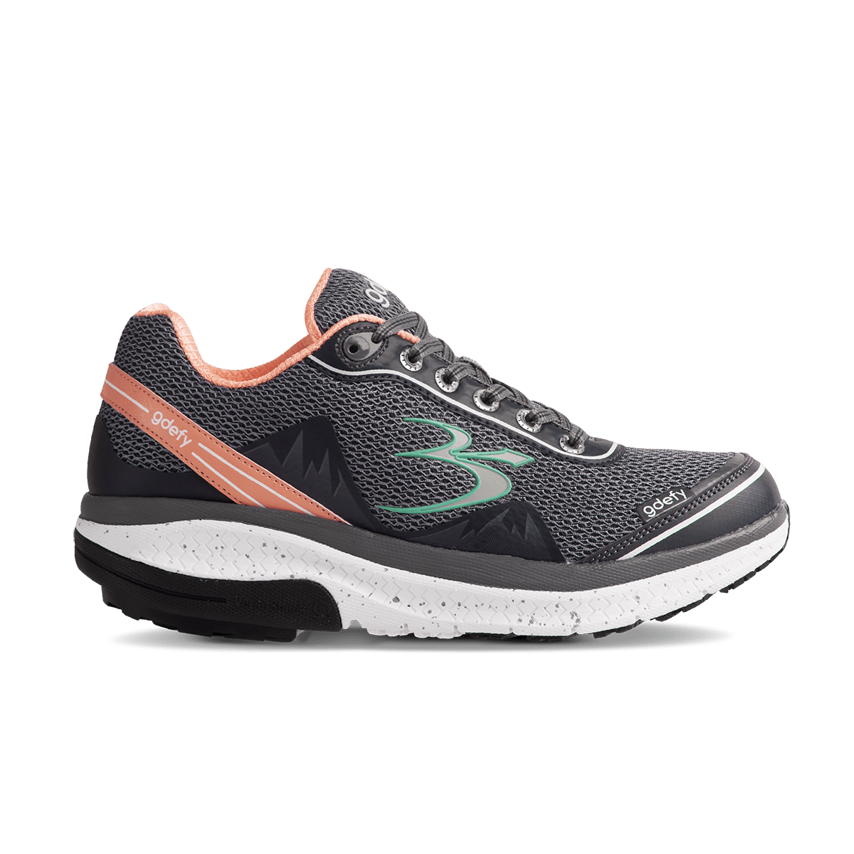 Re-Defy Women's Mightywalk Athletic Shoes Gray Salmon - YB9024FGP