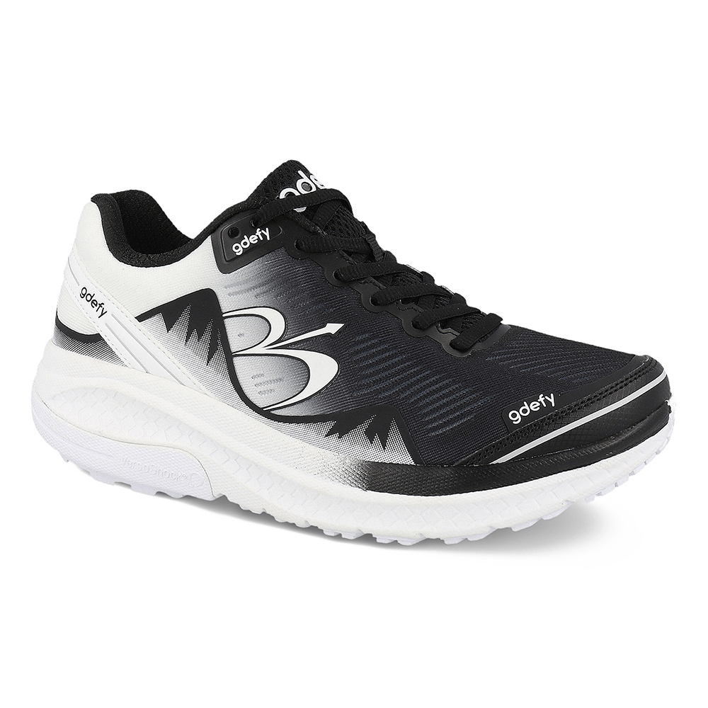Re-Defy Women's Mightywalk Athletic Shoes Black White - YB9024FLW