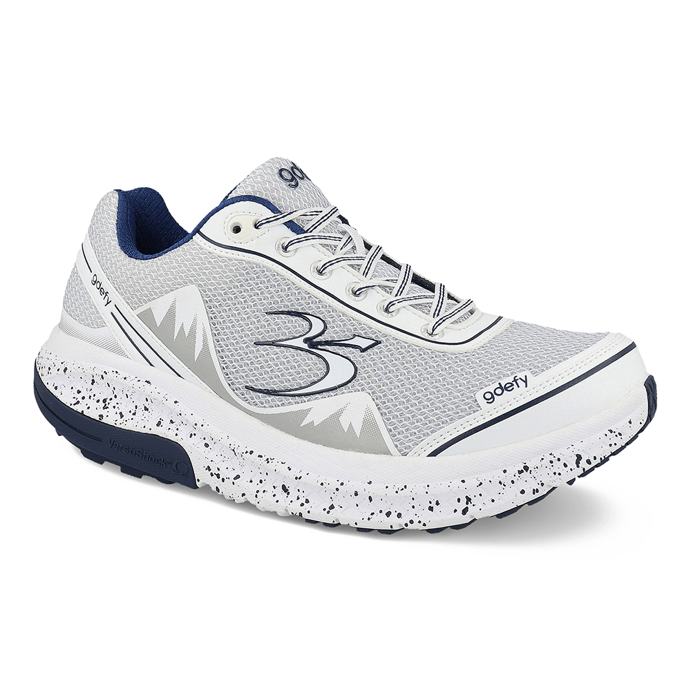 Re-Defy Men's Mighty Walk Athletic Shoe White Navy - YB9024MWS