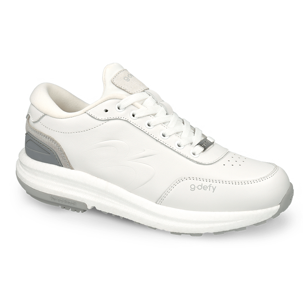 Re-Defy Women's Starglide Leather Casual White Gray - YB9057FWG